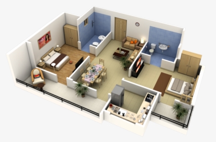Double Bed Room House Plan, HD Png Download, Free Download