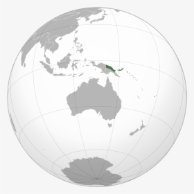 German New Guinea - Australia On Globe Transparent, HD Png Download, Free Download