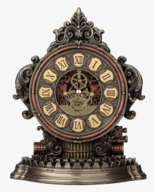 Classic Steampunk Mantle Clock - Clock, HD Png Download, Free Download