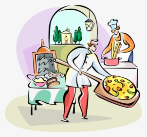 Vector Illustration Of Italian Cuisine Restaurant Chefs, HD Png Download, Free Download