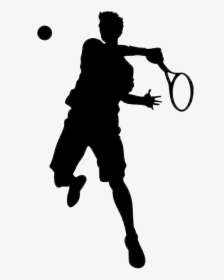 Transparent Play Tennis Clipart - Transparent Tennis Player Silhouette, HD Png Download, Free Download