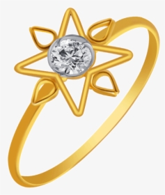 14kt Yellow Gold Ring For Women - Gold Rings, HD Png Download, Free Download