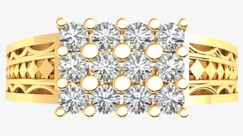 0 6ct Round Diamond Filigree Cluster Engagement Ring - Engagement Ring, HD Png Download, Free Download