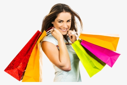 Girl With Shopping Bags Png, Transparent Png, Free Download