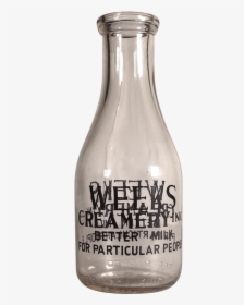 Edwardian Milk Bottle - Glass Bottle, HD Png Download, Free Download