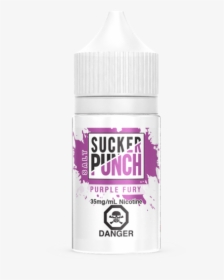 Purple Fury Salt E-liquid By Sucker Punch Salt - Plastic Bottle, HD Png Download, Free Download