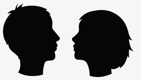 Head Profile Icon Two Heads Silhouette- - Two Heads In Profile, HD Png Download, Free Download