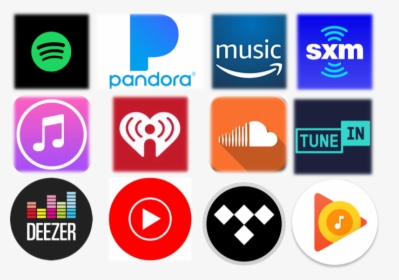 Music Streaming App Icons - Graphic Design, HD Png Download, Free Download