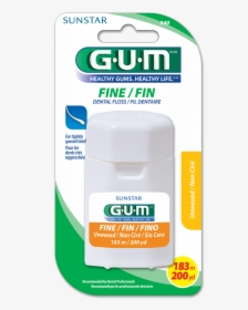Gum® Fine Dental Floss, Unwaxed - Electrical Supply, HD Png Download, Free Download
