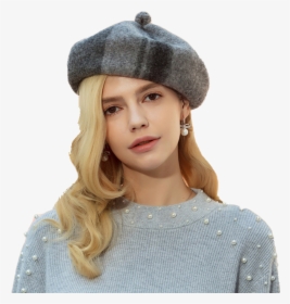 Vintage Wool French Beret Hats Ski Caps Womens Girls - Wool, HD Png Download, Free Download