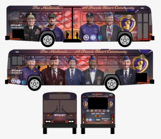 Final Rendering - Comet Purple Heart Bus Columbia Sc, HD Png Download, Free Download