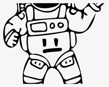 Astronaut Clipart Free Black And White , Png Download - Astronaut Black And White Clipart, Transparent Png, Free Download