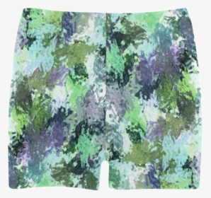 Green Paint Splatter Briseis Skinny Shorts - Board Short, HD Png Download, Free Download
