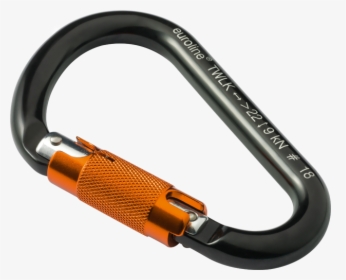 Tx Carabiner Twistlock Alu Hms Black/orange - Black And Orange Carabiner, HD Png Download, Free Download