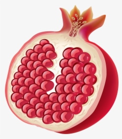 Clipart Pomegranate Picture Half Pomegranate Png Clip - Transparent Background Cute Pomegranate Png, Png Download, Free Download
