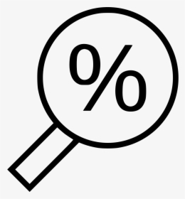 Find Look Search Percentage Percent Interest Rate - Interest Rate Icon Png, Transparent Png, Free Download