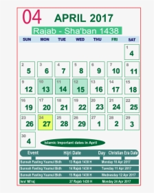 Urdu Calendar 2018 April, HD Png Download, Free Download