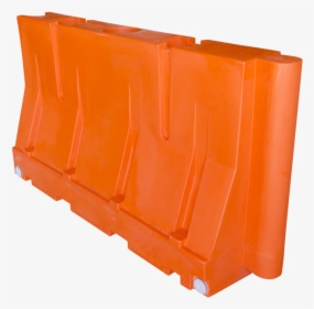 Angled View Of A Single, Orange 42-inch Plastic Barricade - Plastic Construction Barrier, HD Png Download, Free Download