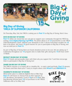 Big Day Of Giving Ymca Of Superior California On Thursday, - Flyer, HD Png Download, Free Download