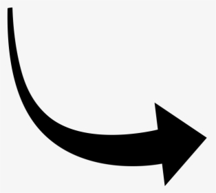 Curved Transparent Background Arrow, HD Png Download, Free Download
