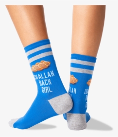 Women"s Challah Back Girl Socks In Blue Front"  Class="slick - Sock, HD Png Download, Free Download