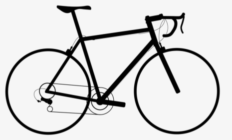 Drawing Bicycle Cyclist Huge Freebie Download For Powerpoint - Bike Drawing No Background, HD Png Download, Free Download