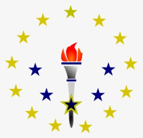 Torch Svg Clip Arts - European Flag Black Png, Transparent Png, Free Download