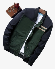 2019 Spring Jacket Men Coat Slim Fit Casual Men Jackets - Brown Blue Bomber Jacket, HD Png Download, Free Download