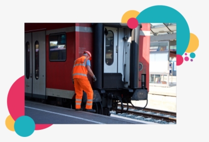 Lone Worker Railway Train - Vasutas Dolgozó, HD Png Download, Free Download