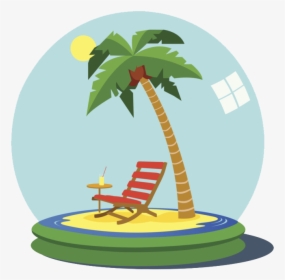 Resort Png File - Palm Tree Desert Island Cartoon, Transparent Png, Free Download