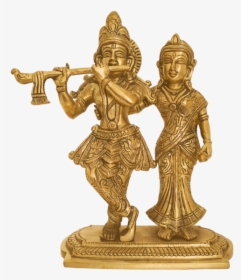 Brass Statue Lord Radha Krishna - Statue, HD Png Download, Free Download