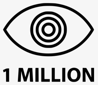 One Million Views Eye - 1 Million Views Logo Png, Transparent Png, Free Download