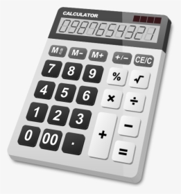 White Vector Icon Svg - Calculator Black And White, HD Png Download, Free Download