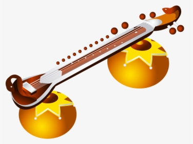 Png Musical And - Veena Musical Instrument Vector, Transparent Png, Free Download