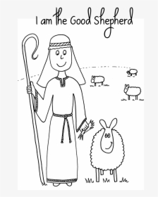 Jesus Lost Sheep Coloring Page For Desktop - Draw The Parable The Lost Sheep, HD Png Download, Free Download