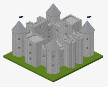 Isometric Castle - Isometric Building Pixelart, HD Png Download, Free Download