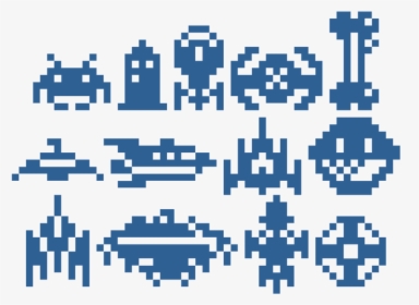 8 Bit Spaceship Png - Space Invaders, Transparent Png, Free Download