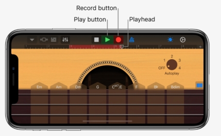 Record Button And Ruler Showing Recorded Region - Ruler, HD Png Download, Free Download