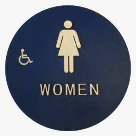 Royal Blue "ada - Women Circle Restroom Sign, HD Png Download, Free Download