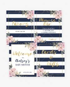 Pink And Navy Shower Decor Pack Printable By Littlesizzle"  - Gift, HD Png Download, Free Download