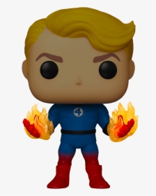 Human Torch With Flames Glow Us Exclusive Pop Vinyl - Funko Pop Human Torch, HD Png Download, Free Download