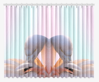 Flamingo Pink Mint Window Curtain 52"x84" - Window Blind, HD Png Download, Free Download