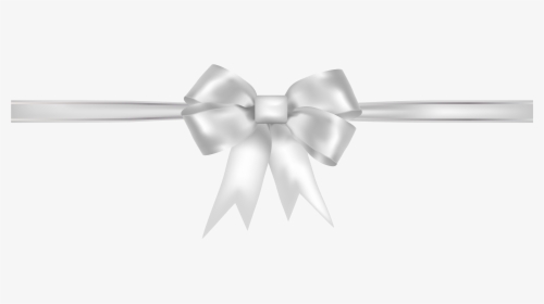 Transparent Bow Clipart Black And White - White Christmas Ribbon Png, Png Download, Free Download