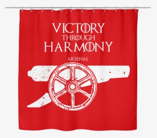 Game Of Thrones House Arsenal Fc Shower Curtain - Arsenal Tshirt, HD Png Download, Free Download
