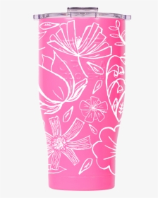 Floral Sketch 27oz Chaser Pink/clear - Floral Sketch 27oz Chaser, HD Png Download, Free Download