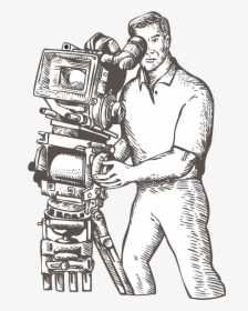 Film Director Camera Illustration Hand Painted Handpainted - Camera Film Director, HD Png Download, Free Download
