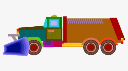 Vector Illustration Of Snow Plow And Snow Removal Equipment - Truck, HD Png Download, Free Download