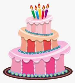 Clip Art Pink Cake Png Clipart - Birthday Cake Transparent Background Png, Png Download, Free Download