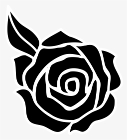 Horseshoe And Rose Vinyl Decal Cowgirl Horse Rodeo - Rose Png Black And White, Transparent Png, Free Download