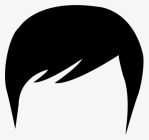 Male Black Short Hair Shape Silhouette - Pelo Corto Negro Png, Transparent Png, Free Download